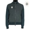 Men’s Teal Green Suede Bomber Jacket – Turtleneck Collar & Rib-Knit Cuffs