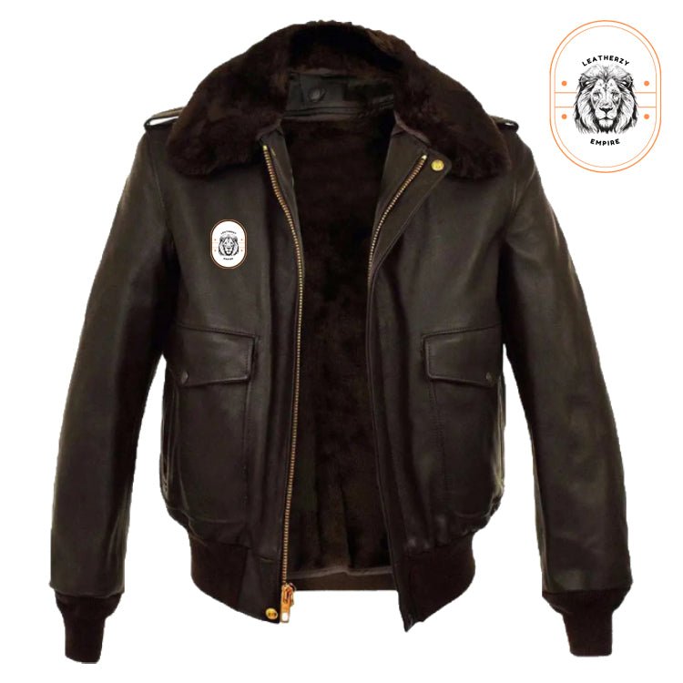 Leatherzy Empire Aurum Men’s Brown Leather Jacket – Premium Fit